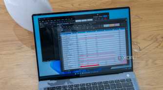 A Windows 11 laptop running OnlyOffice over a Microsoft Word window