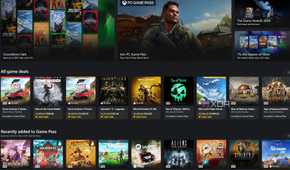 Screenshot of Xbox app showing various games