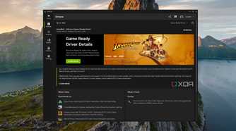 screenshot of nvidia app driver update page