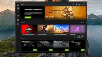screenshot of nvidia app main page