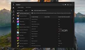screenshot of nvidia app graphics settings page for programs