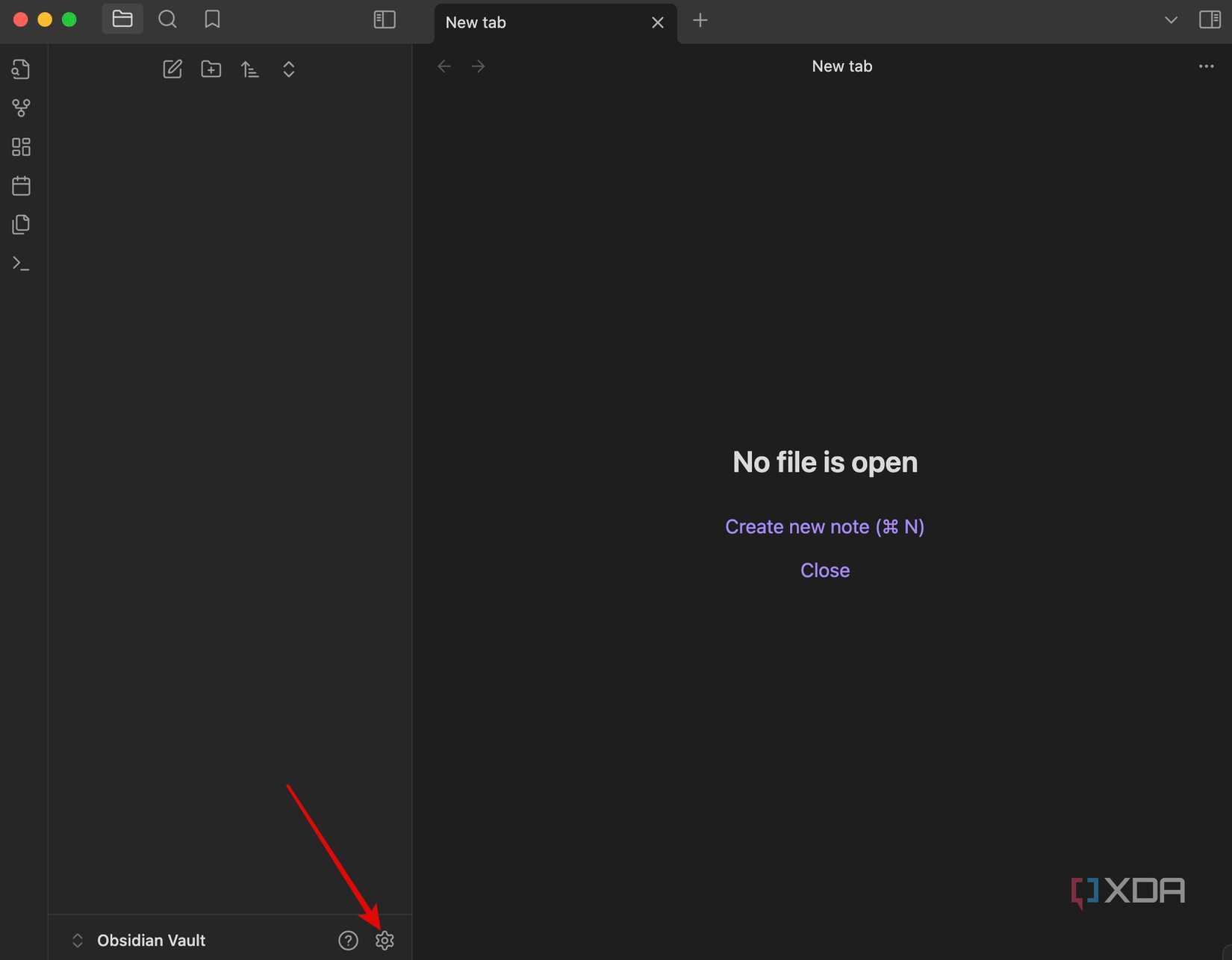 Obsidian home page
