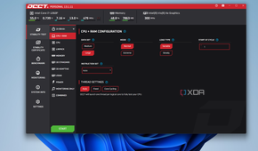 Screenshot of OCCT on Windows 11 showing the combined testing page with options to run multiple tests together