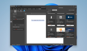Screenshot of OnlyOffice showing the Plugin manager
