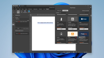 Screenshot of OnlyOffice showing the Plugin manager