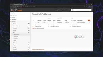 The Port Forward tab in the OPNsense web UI