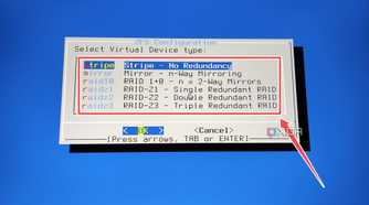 Selecting the Virtual Device type in the OPNsense installer wizard