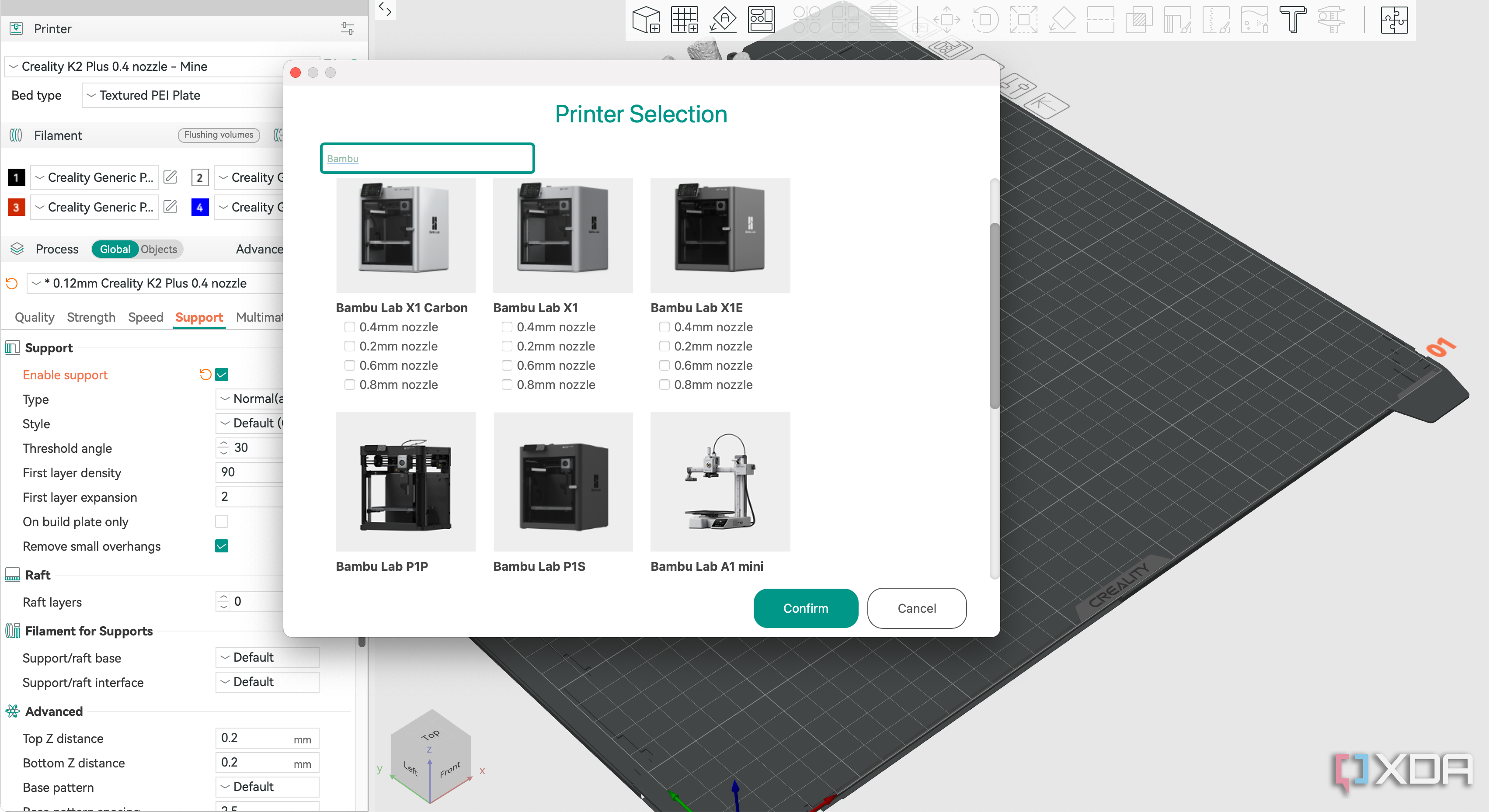 Orca Printer Selection