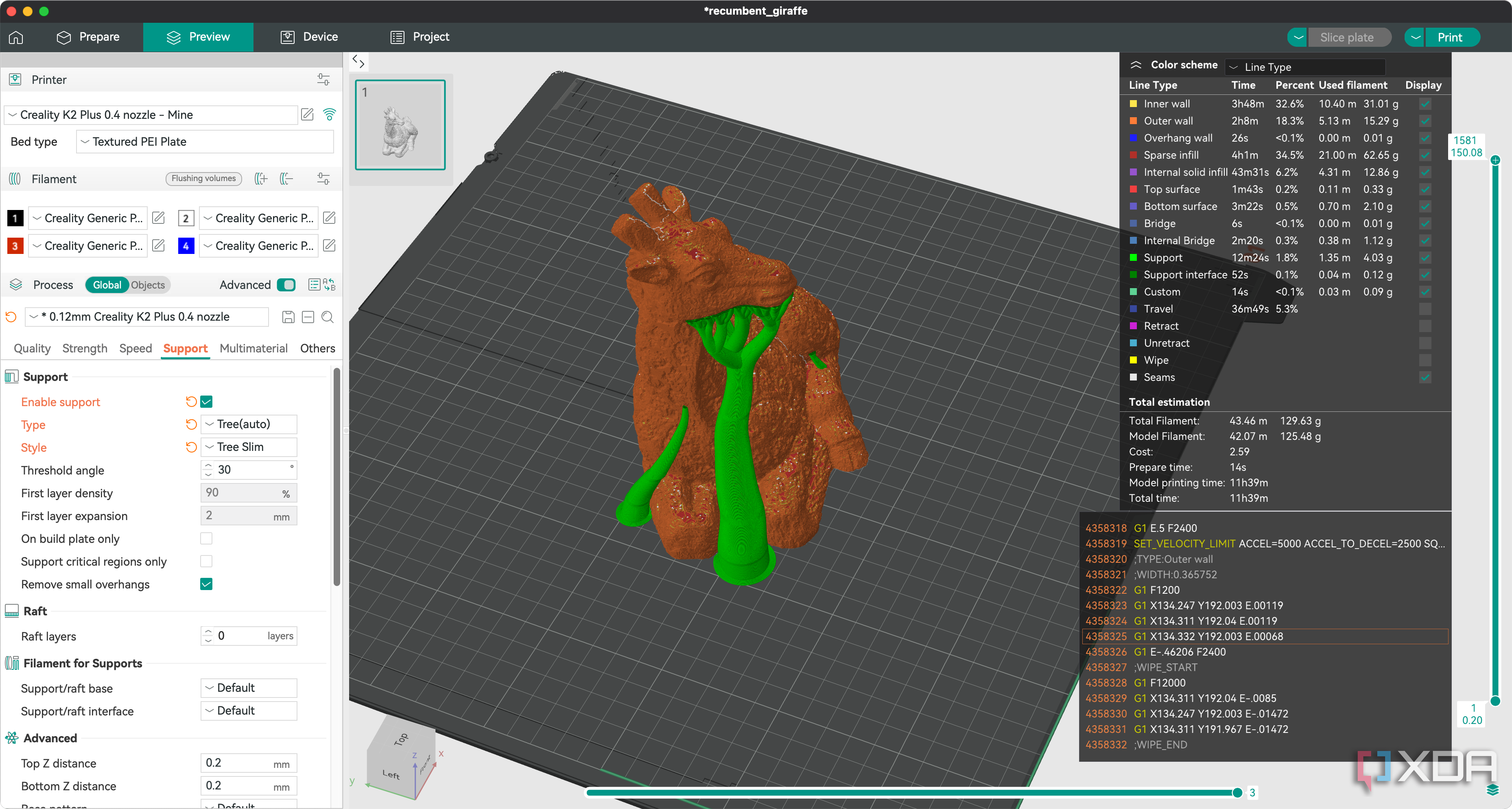 You should use Orca Slicer instead of UltiMaker Cura for 3D printing