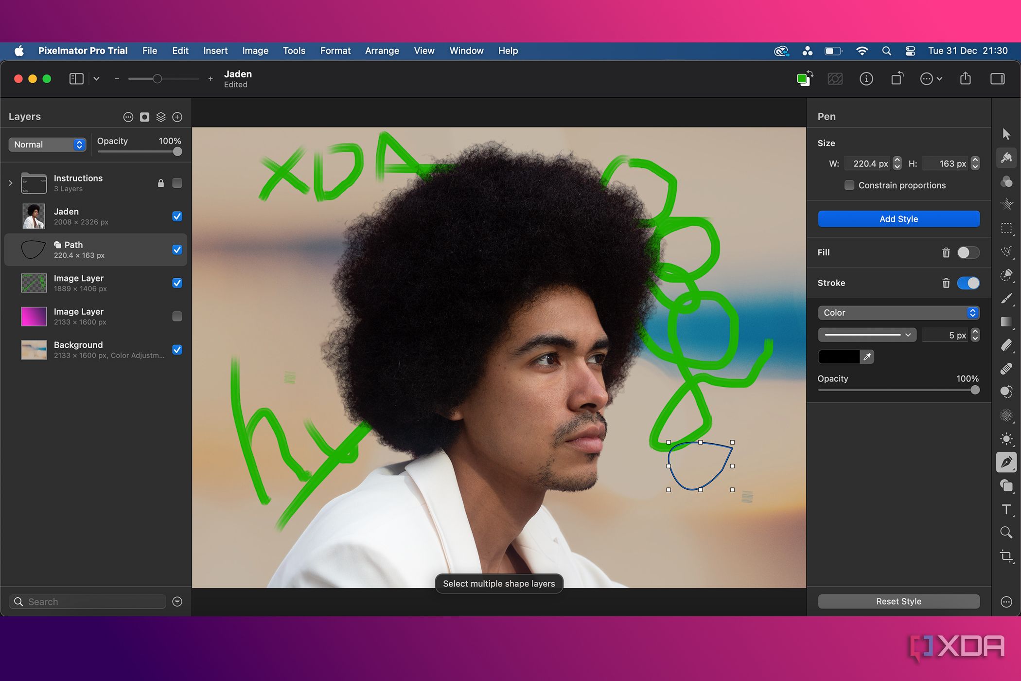 Pixelmater Pro interface