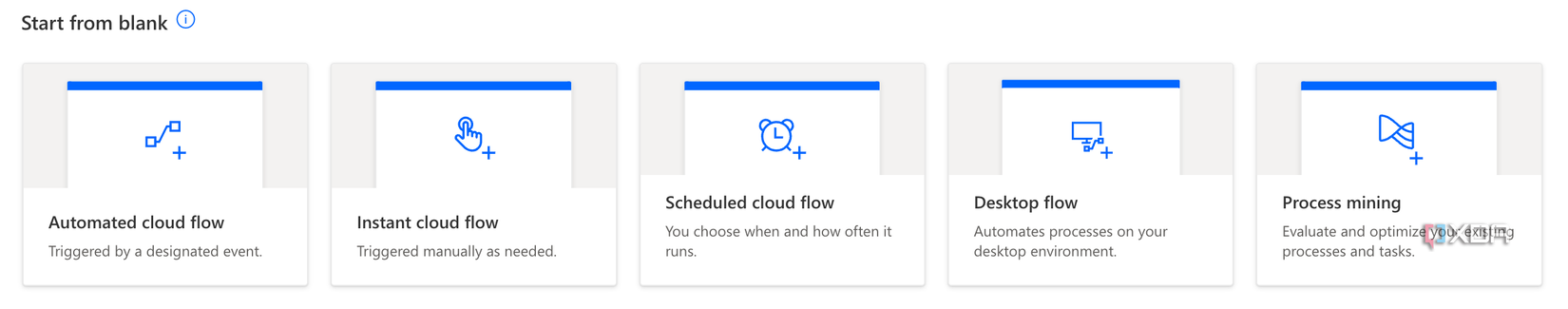 Power Automate start from blank