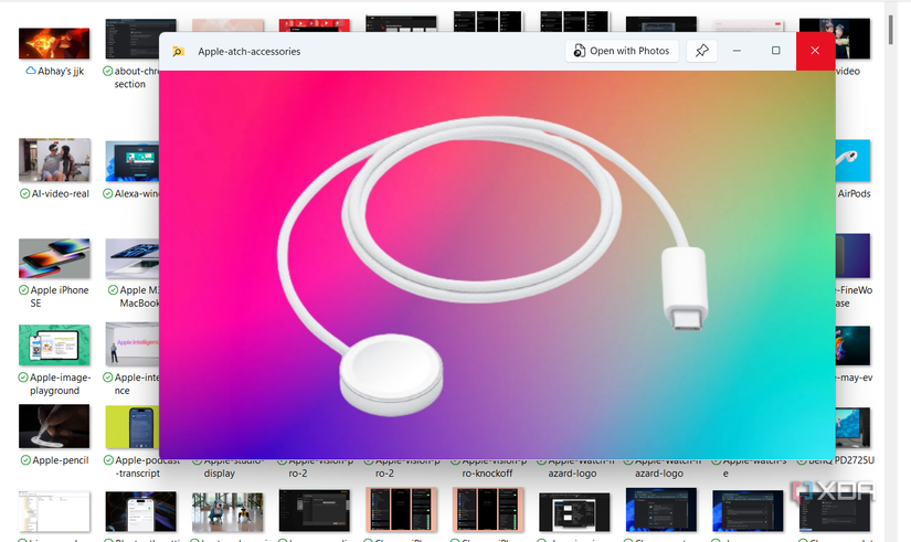 Captura de pantalla que muestra la vista previa de Powertoys