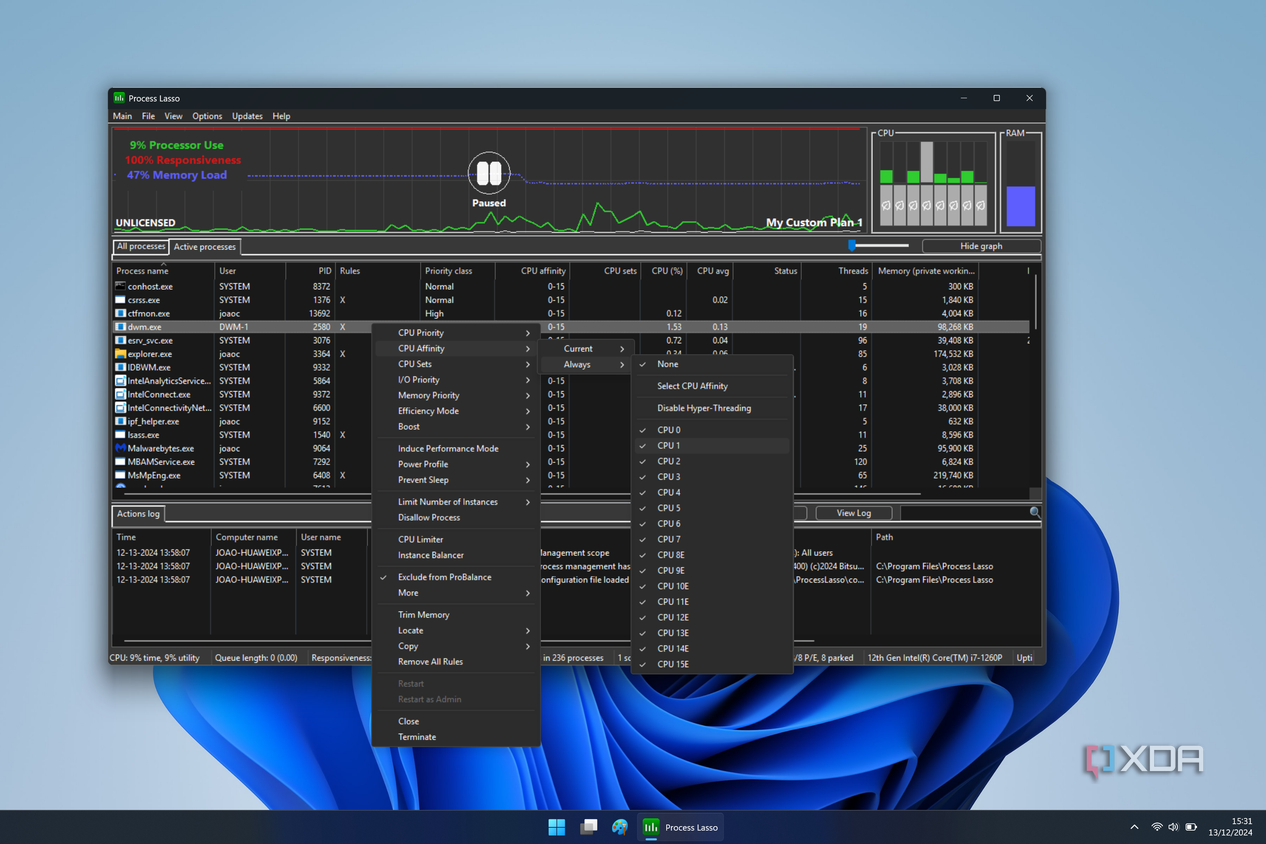 Project Lasso Cpu Affinity 4 powerful tools you should use instead of Task Manager on Windows