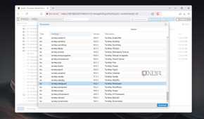 The LXC container templates in Proxmox