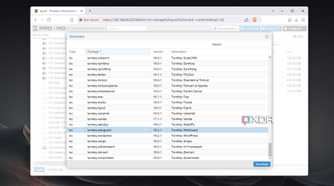 The LXC container templates in Proxmox