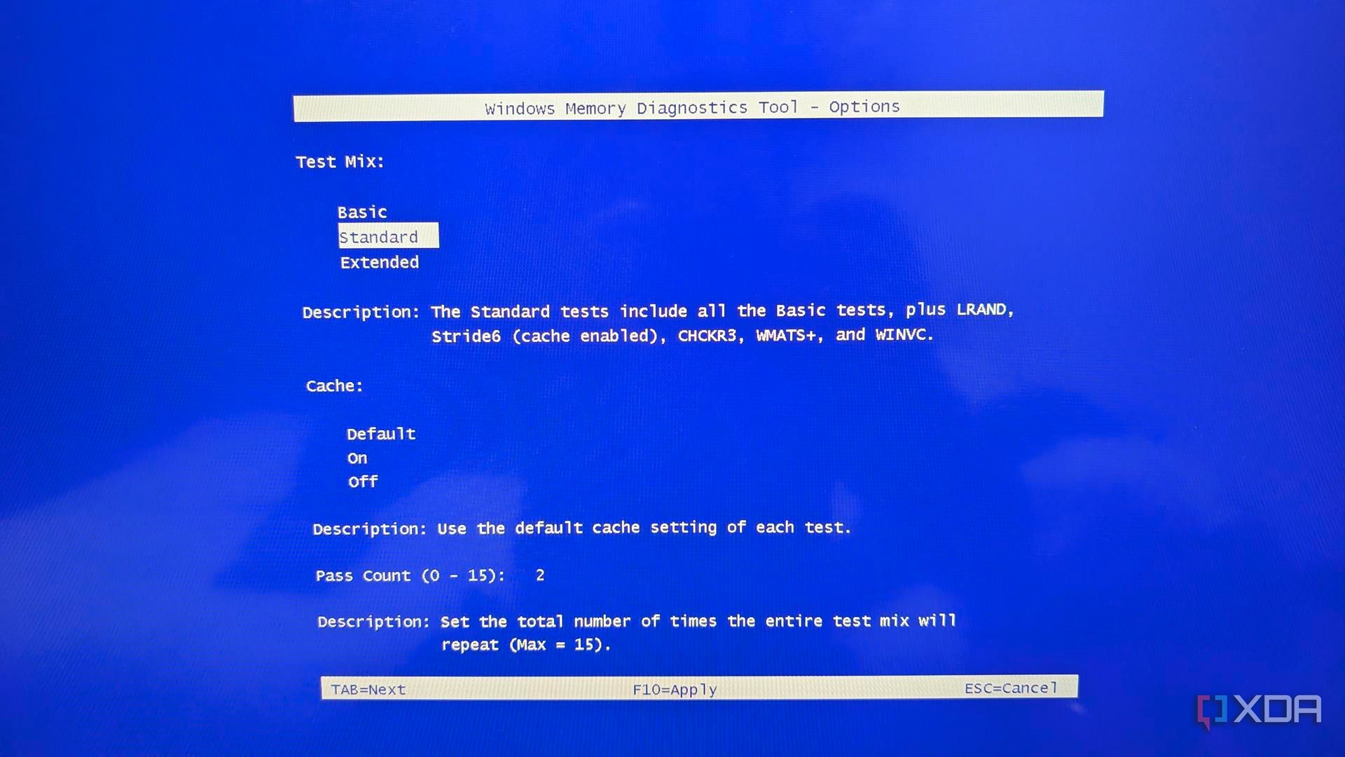 any image showing the options for the windows memory diagnostic tool