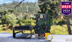 Radxa X4 on a stone wall with a badge reading XDA Best of 2024