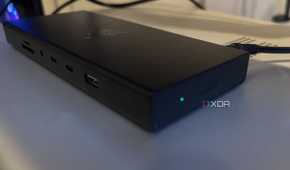 razer usb 4 dock shown powered on