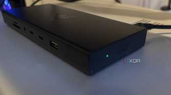 razer usb 4 dock shown powered on