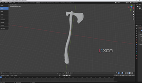 A 3D model of the Leviathan axe from God of War
