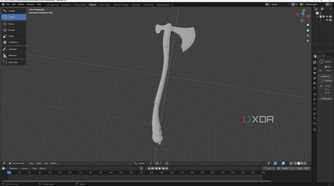A 3D model of the Leviathan axe from God of War