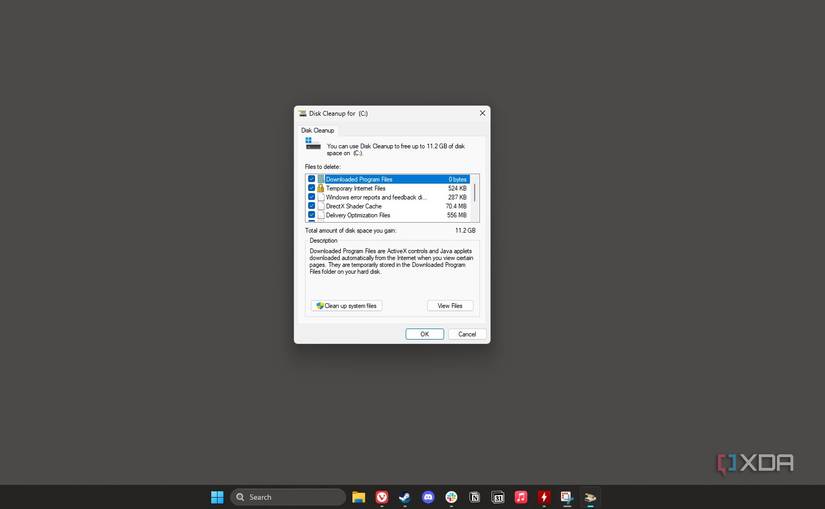 A screenshot of Disk Cleanup in Windows 11