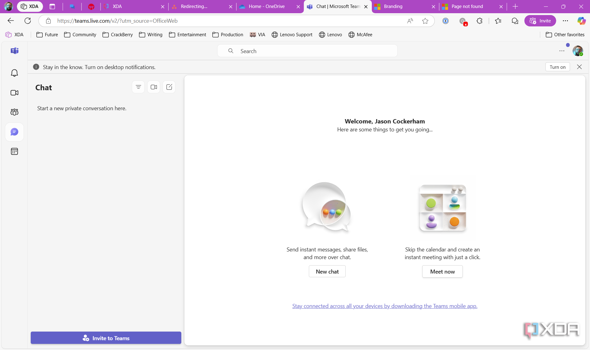 A screenshot of Microsoft Teams web