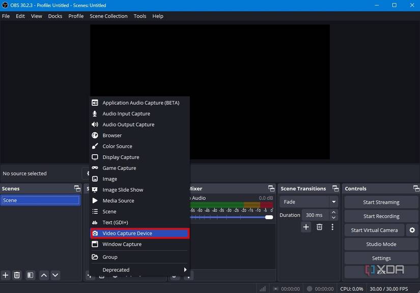 My webcam didn’t come with customization software, so I used OBS to ...