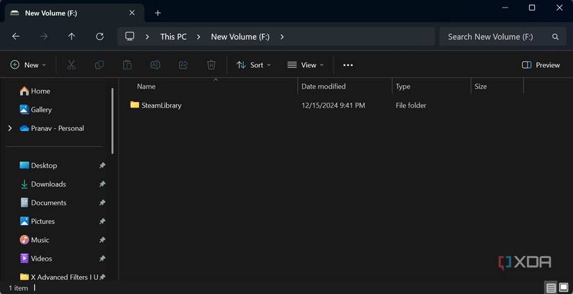 SteamLibrary folder in external SSD