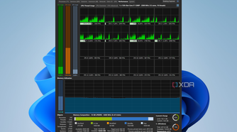Screenshot of the Performance tab in Task Manager DeLuxe