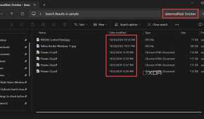 Using datemodified filter in search