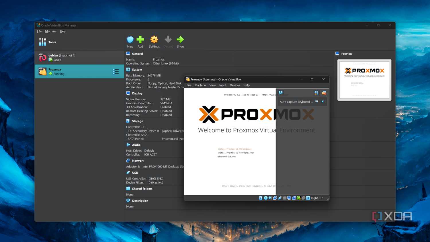 Installing Proxmox in VirtualBox