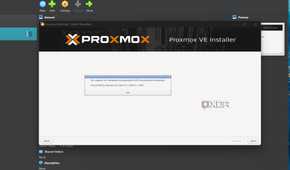 The hardware accelerated KVM not detected error message when running Proxmox in VirtualBox