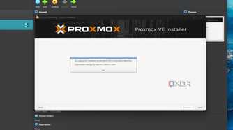 The hardware accelerated KVM not detected error message when running Proxmox in VirtualBox