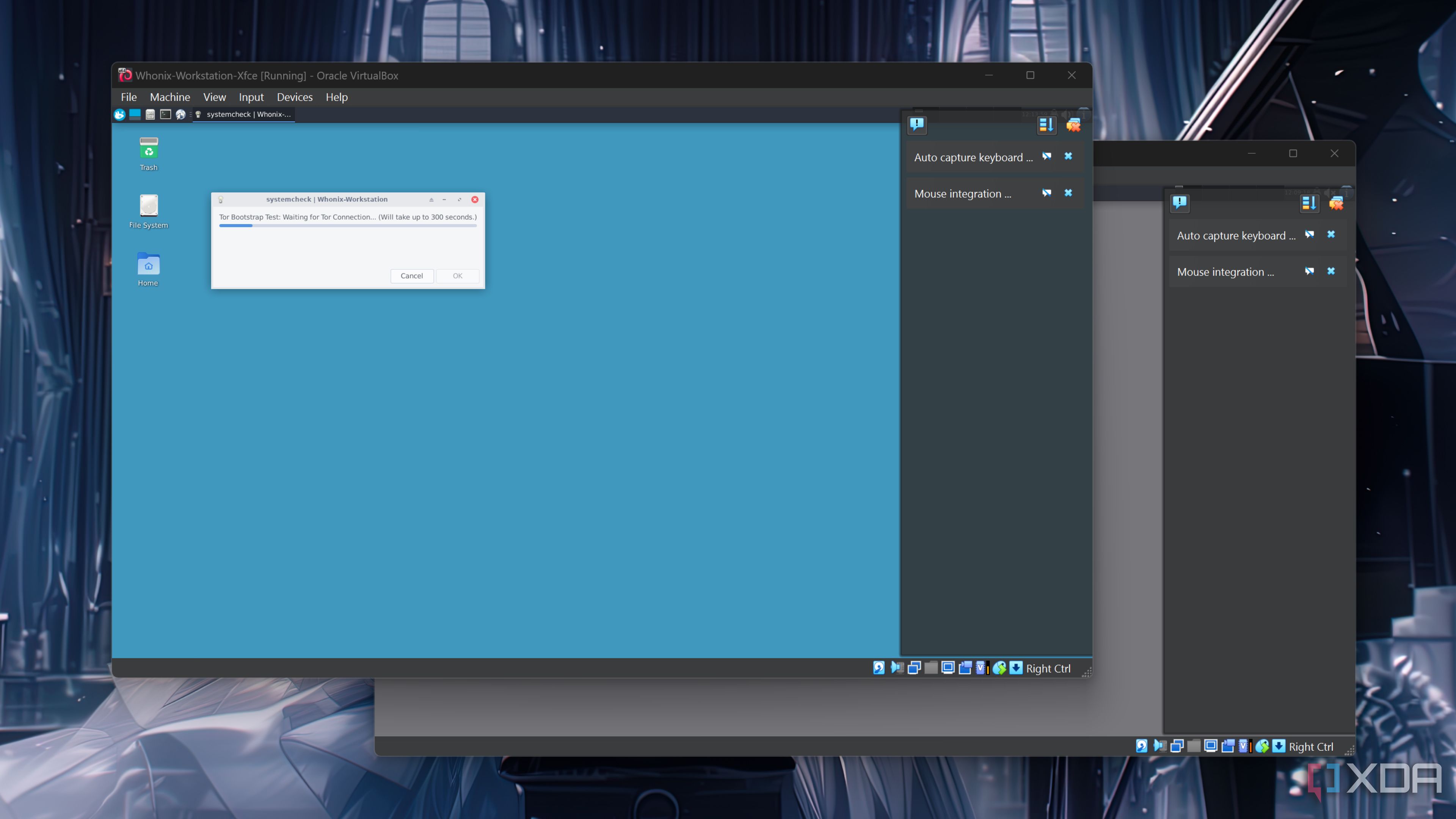Running Whonix on VirtualBox
