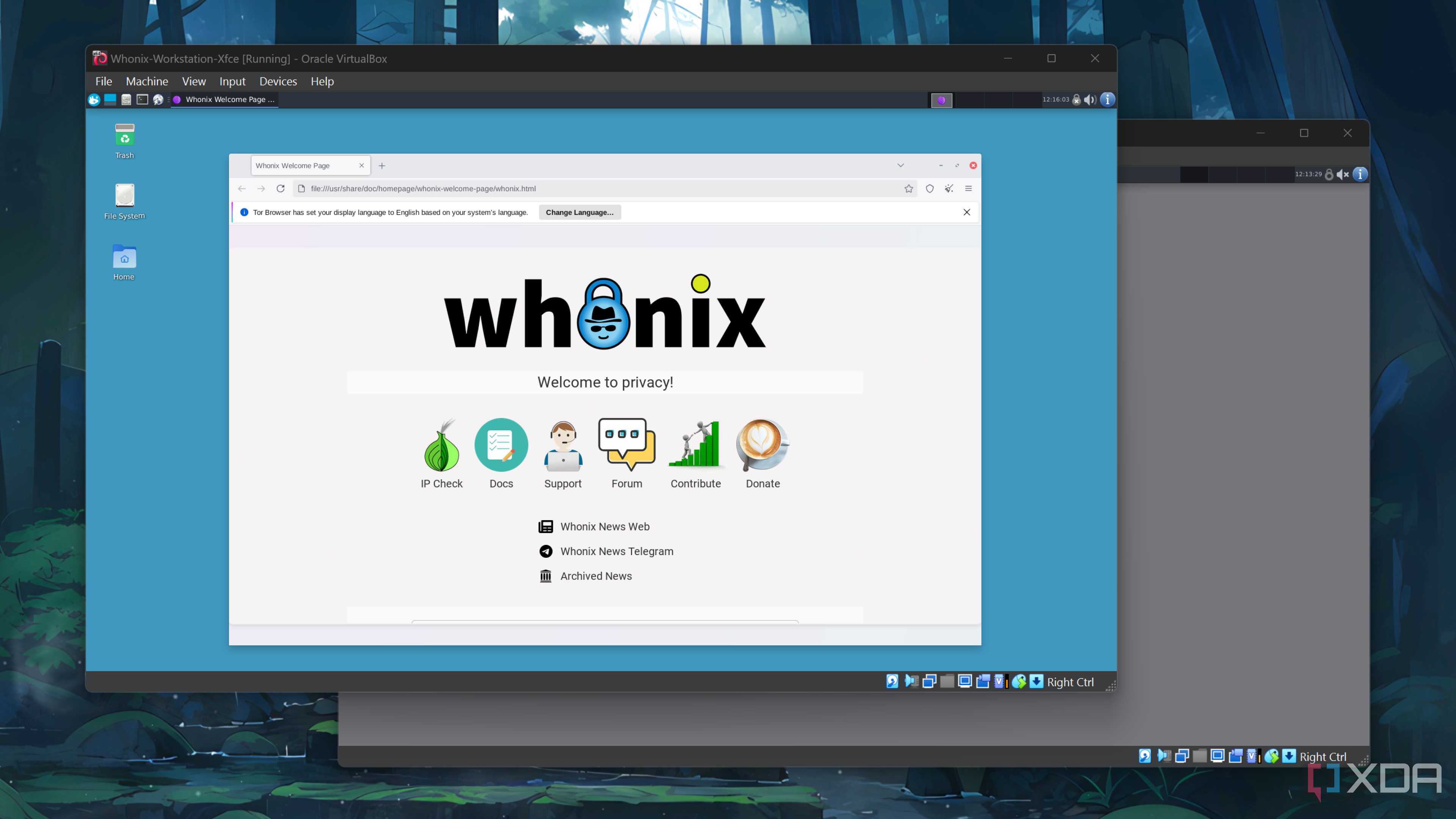 Running Whonix on VirtualBox