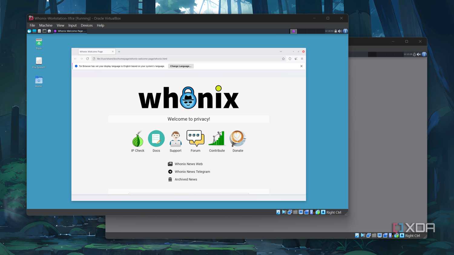 Running Whonix on VirtualBox