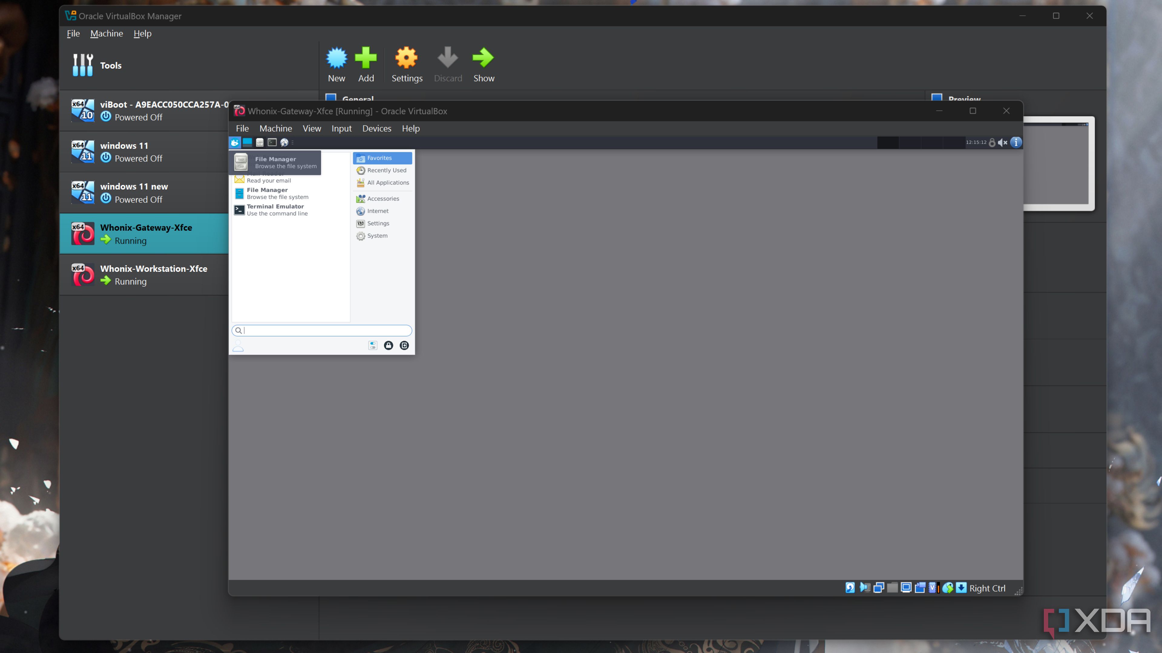 Running Whonix on VirtualBox