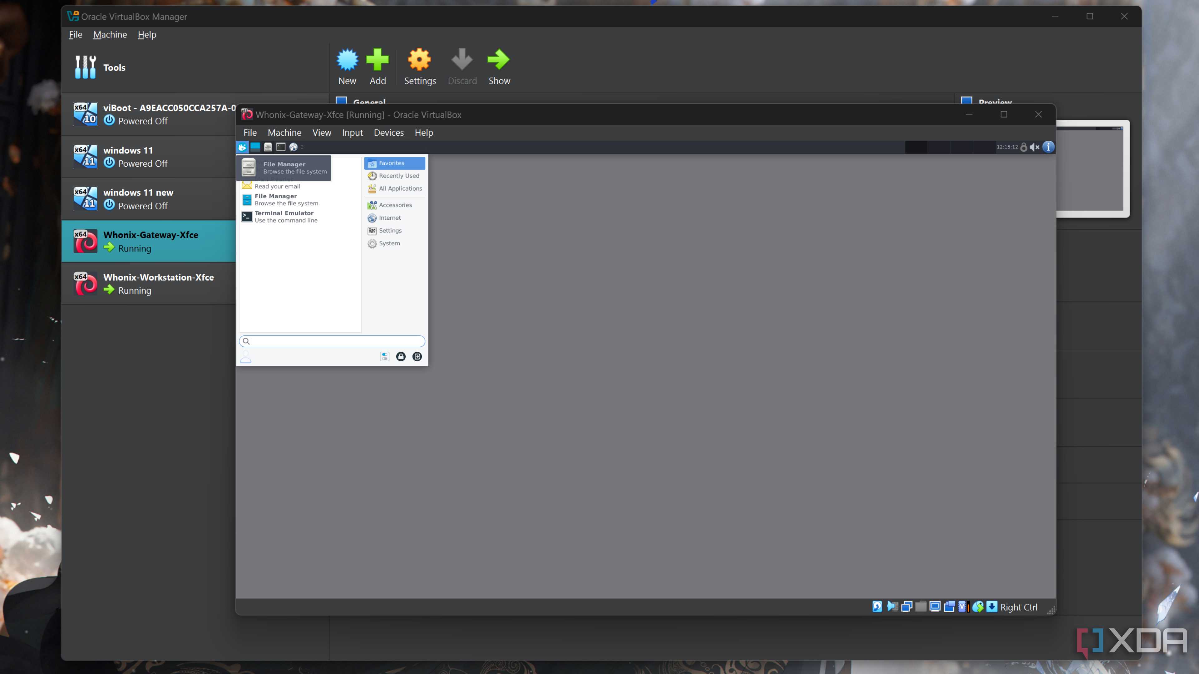 Running Whonix on VirtualBox