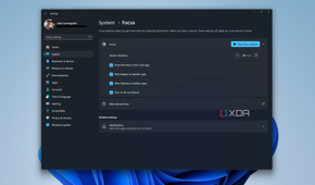 Screenshot of focus settings in the Windows 11 Settings app