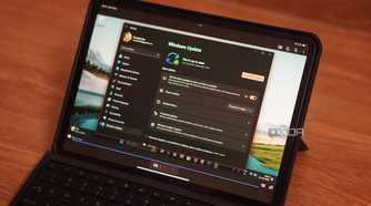 Windows update screen on iPad