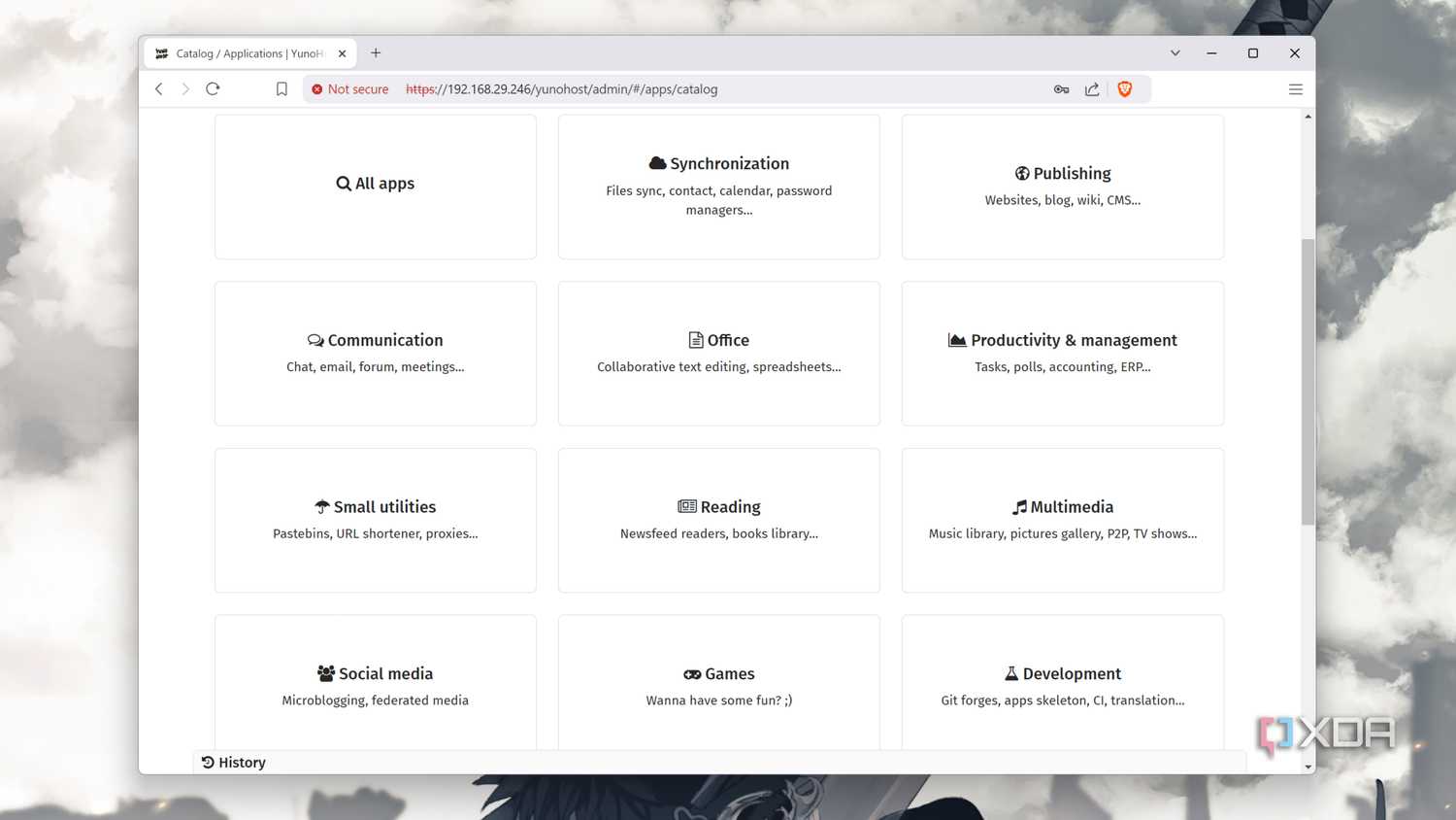The app catalog in YunoHost
