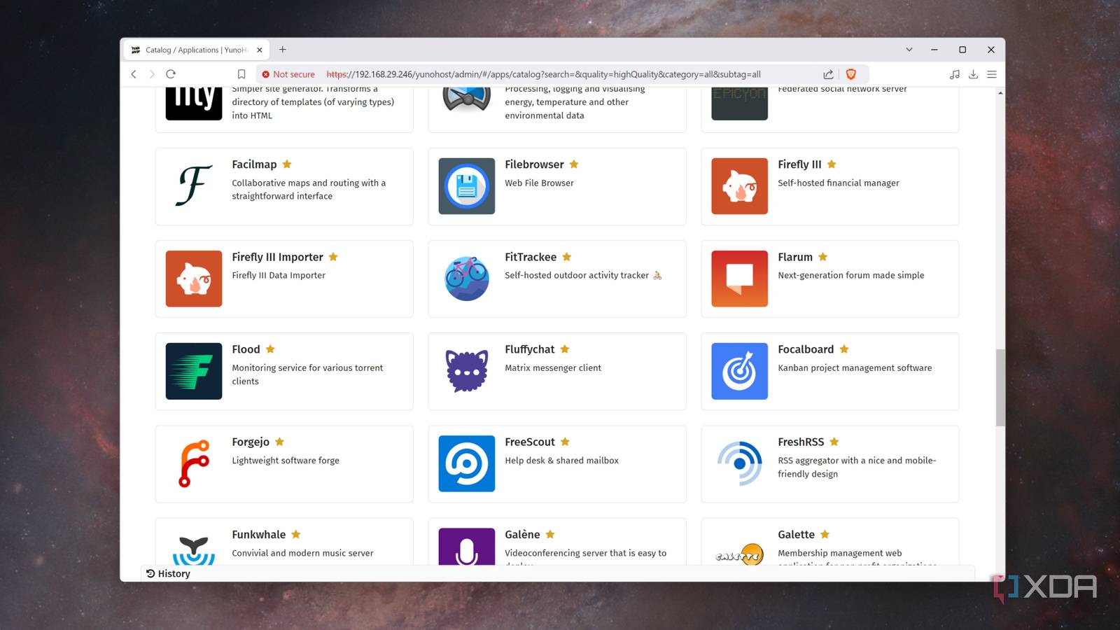 The app collection in YunoHost