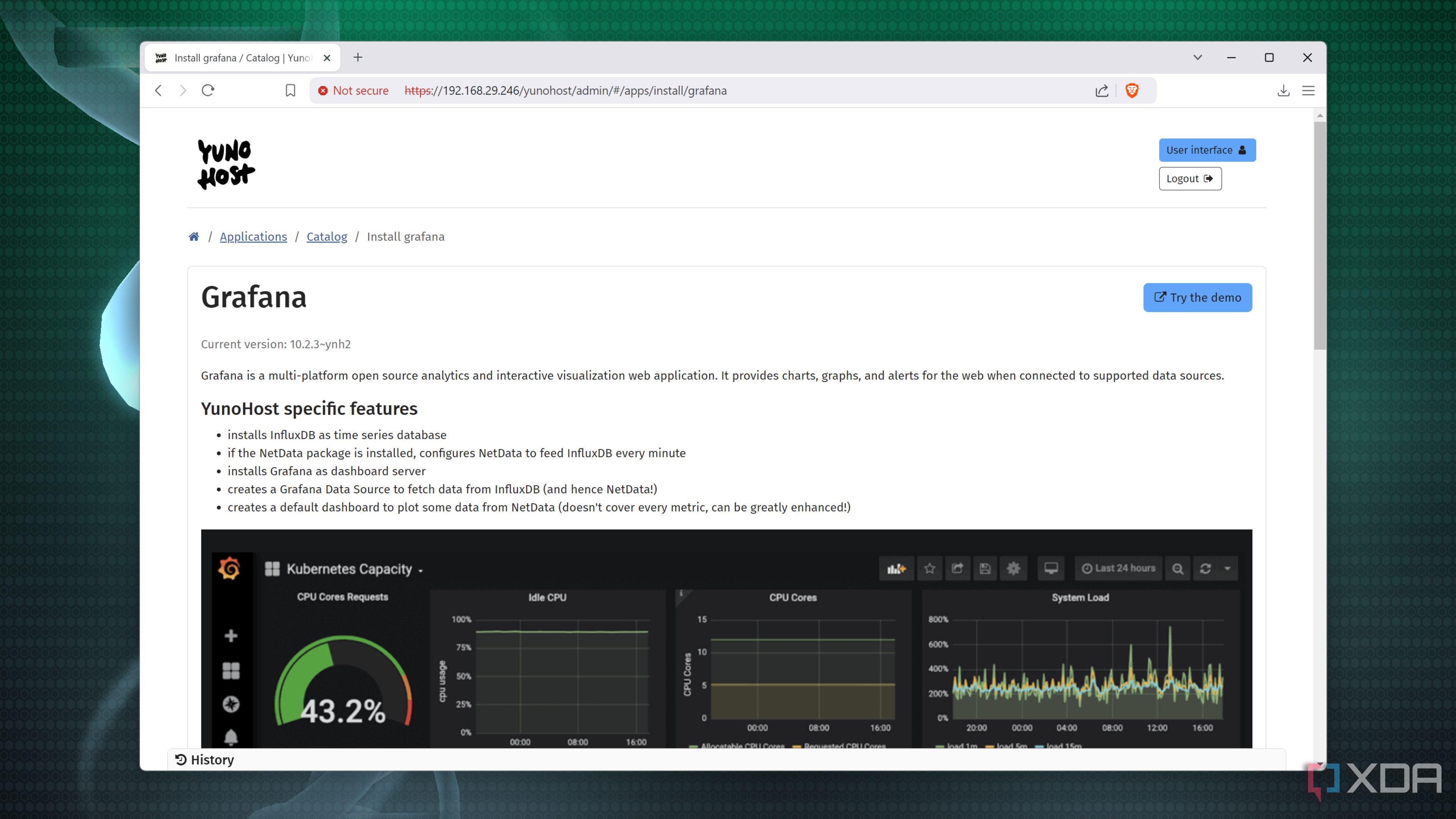 Installing Grafana on YunoHost