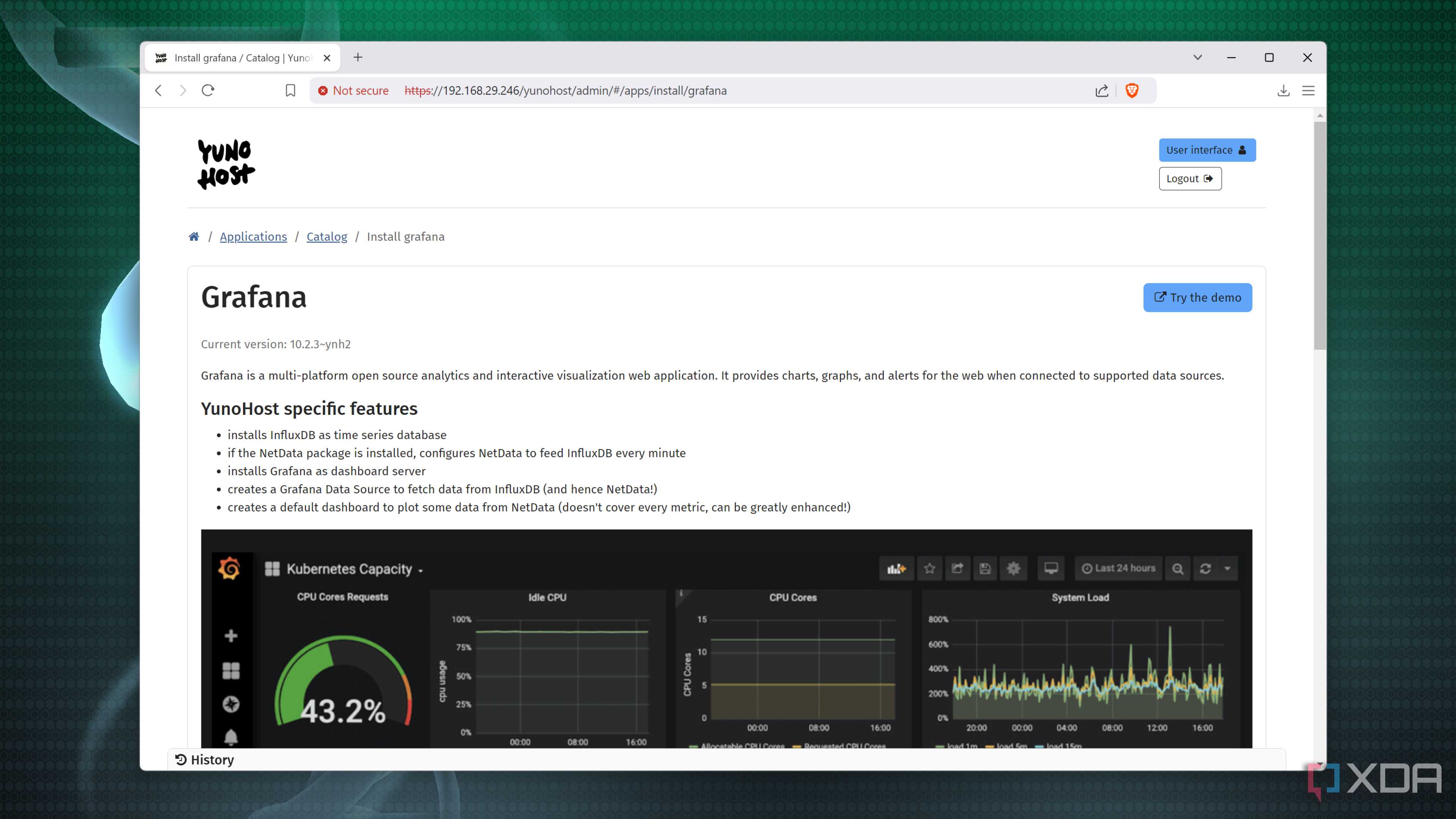 Installing Grafana on YunoHost