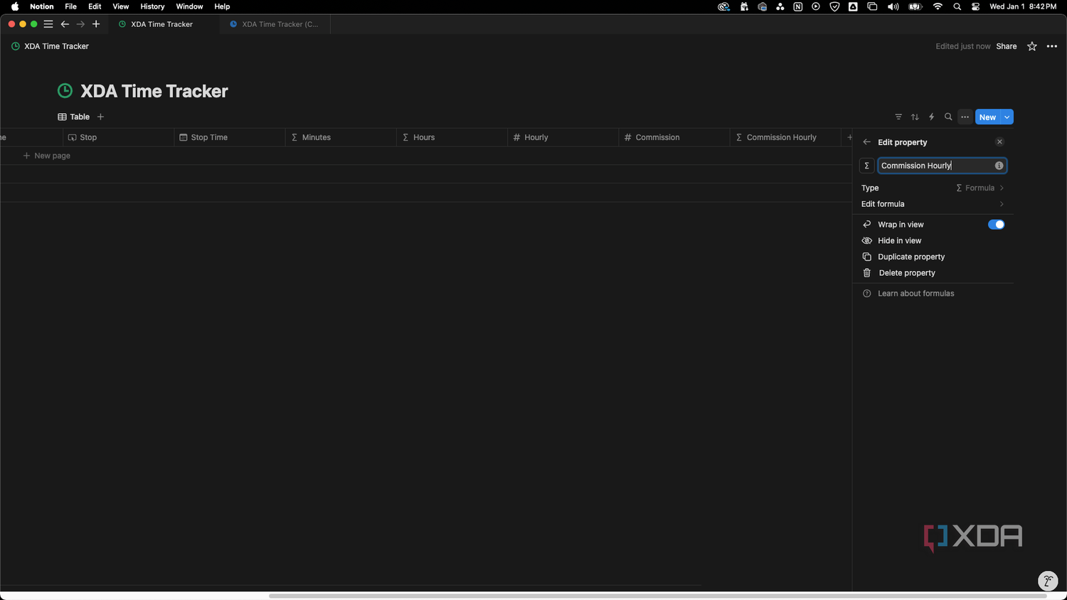 Add a Formula property and rename it Commission Hourly