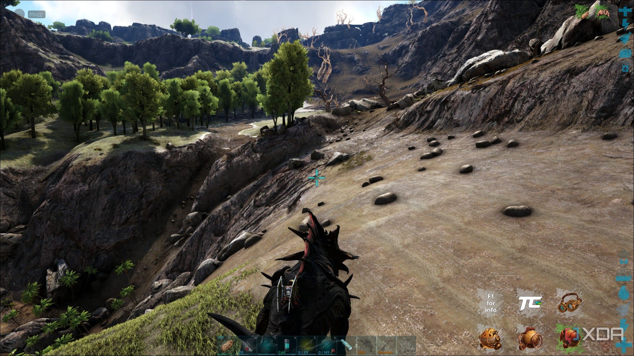 a player riding a reaper in ark survival evolved