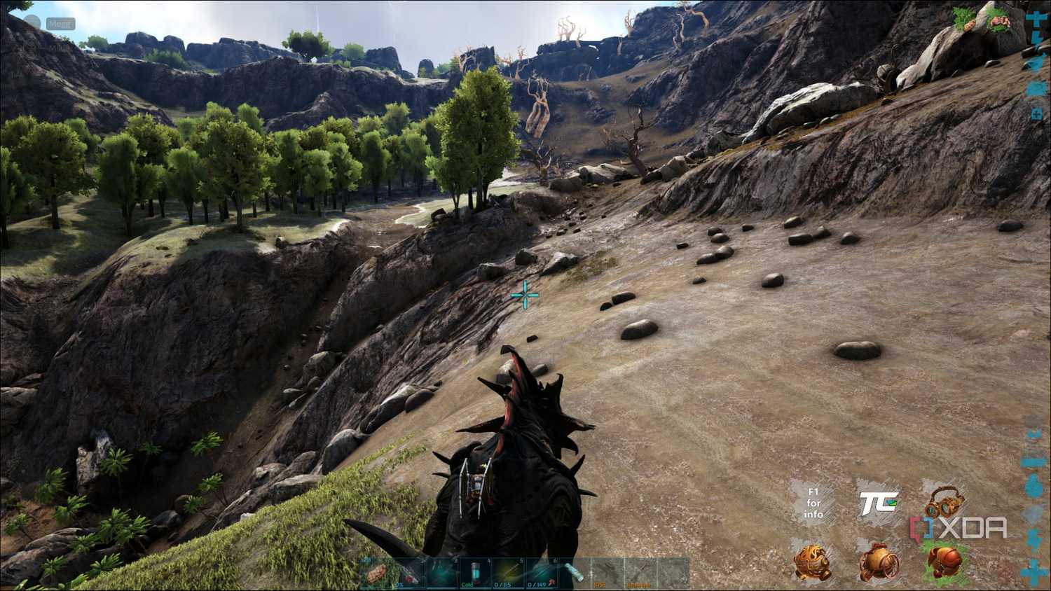 a player riding a reaper in ark survival evolved