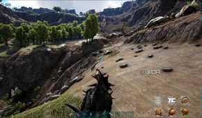 a player riding a reaper in ark survival evolved