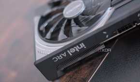An image of the ASRock Arc B570 Challenger featuring Intel Arc branding.